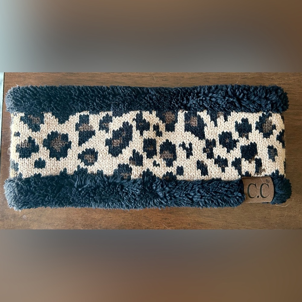 C.C Black and Tan Leopard Headband